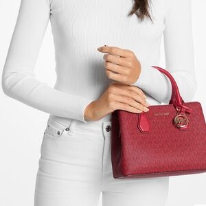 Michael Kors Red Handbag With Straps